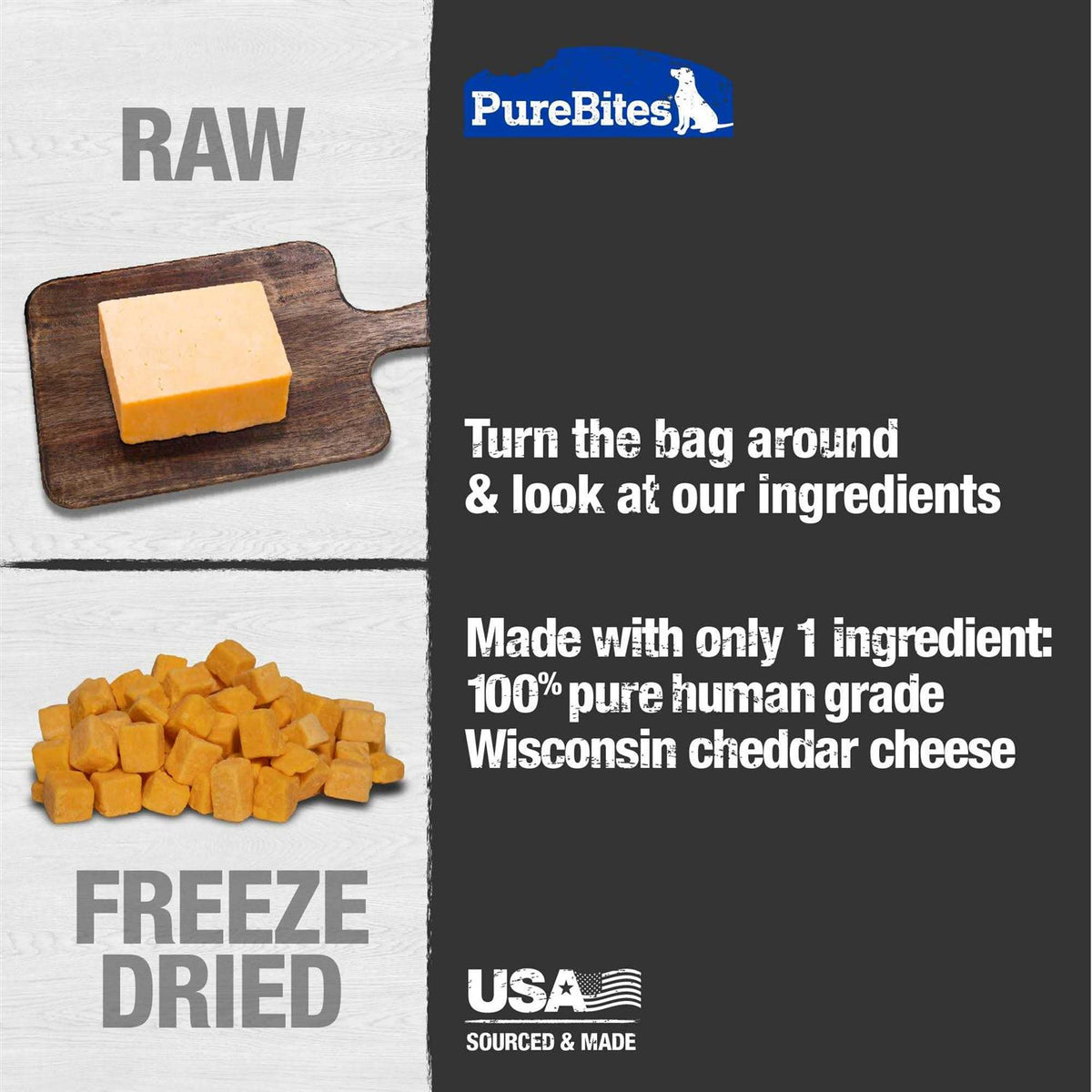 Cheddar Cheese Freeze Dried Dog Treats M625038