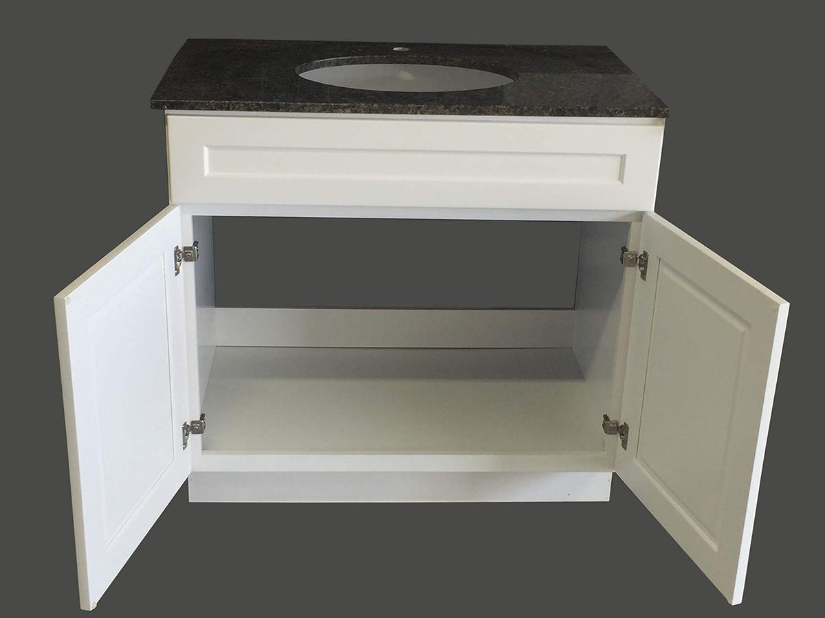 White Shaker Single-sink Bathroom Vanity Base Cabinet X361