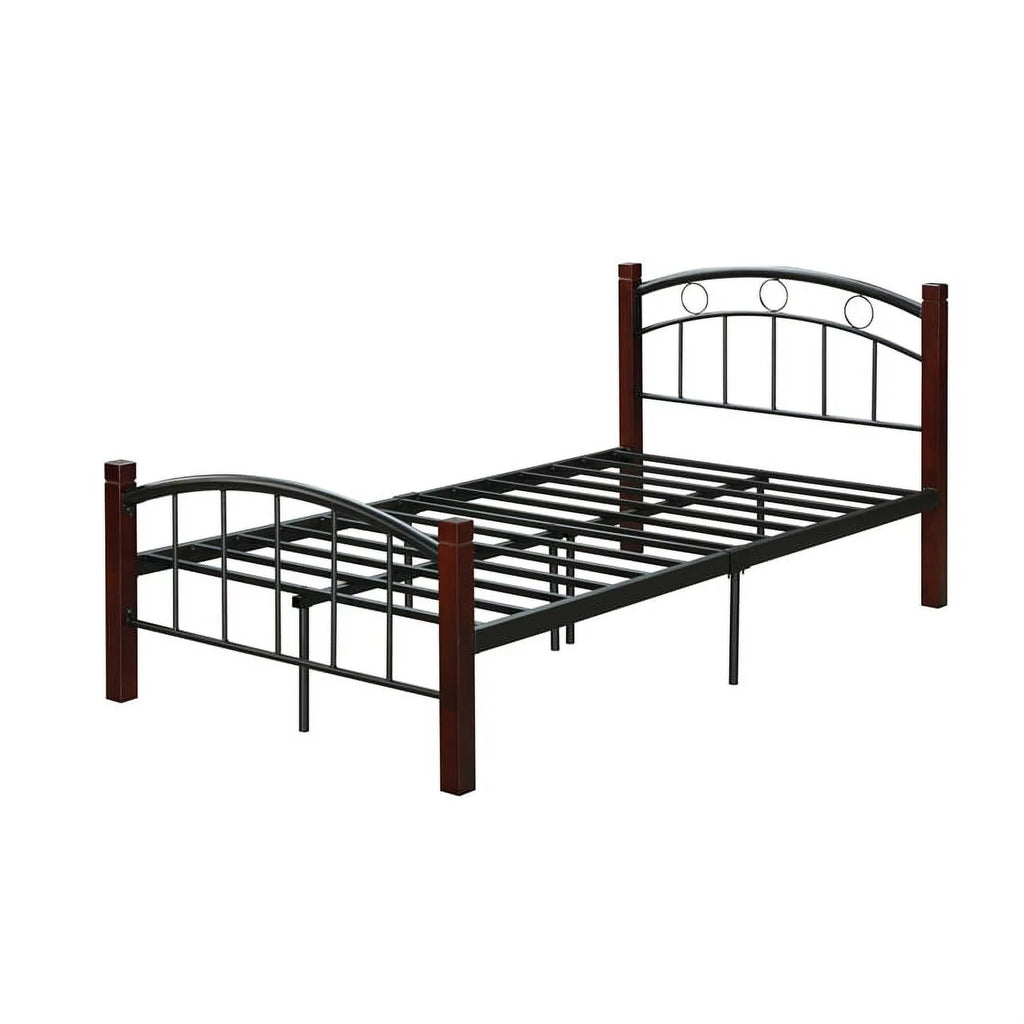 Twin Metal Bed with Headboard and Footboard Q765