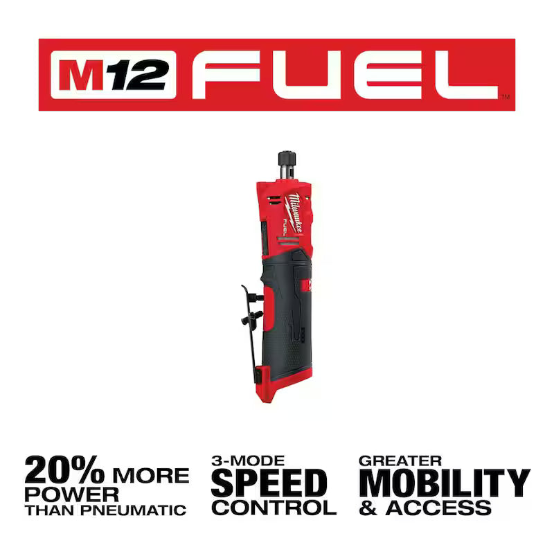 12V Lithium-Ion Brushless Cordless 1/4 in. Right Angle and Straight Die Grinder Kit Q934