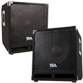 Powered 12 inch Pro Audio Subwoofer Cabinets Pair Y642499