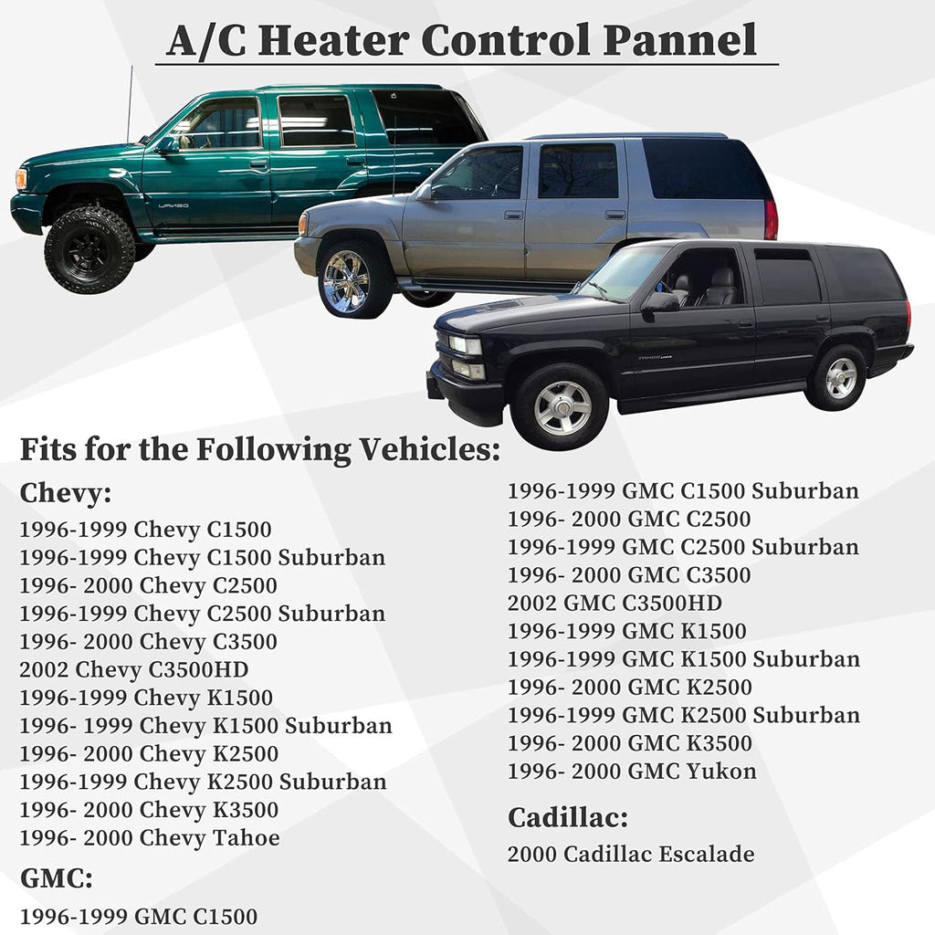 A/C Heater Climate Control Panel with Rear Defogger Pack of 2 F56507