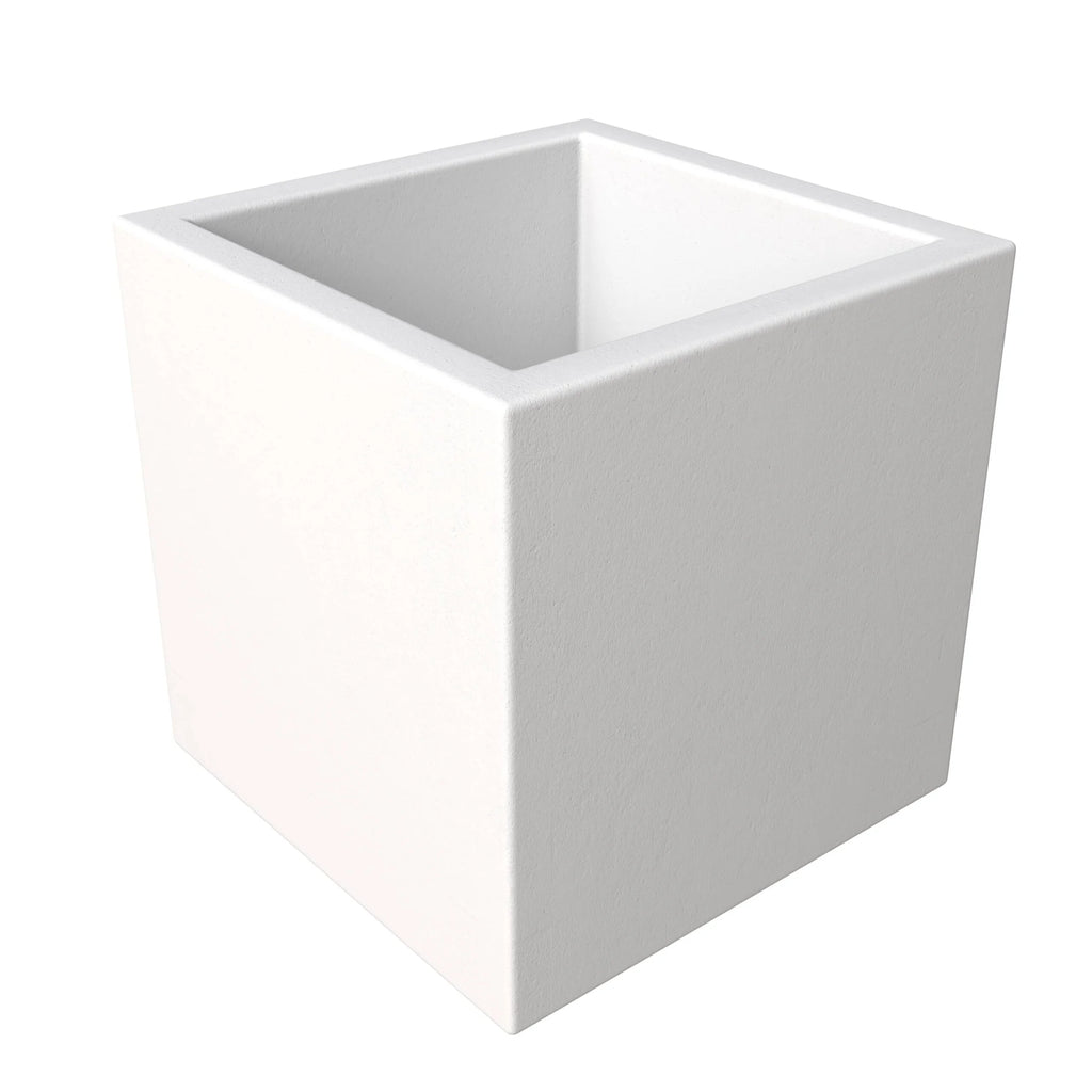 White 24 Inch Square Planter Pot O18013