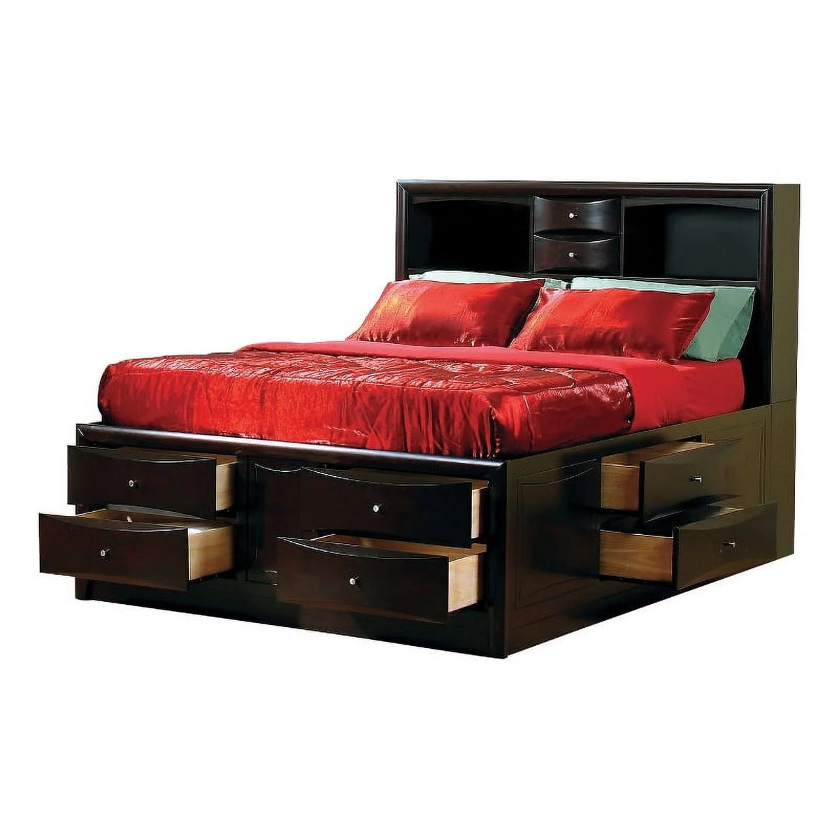 Bedroom Set with Bookcase Headboard A3365