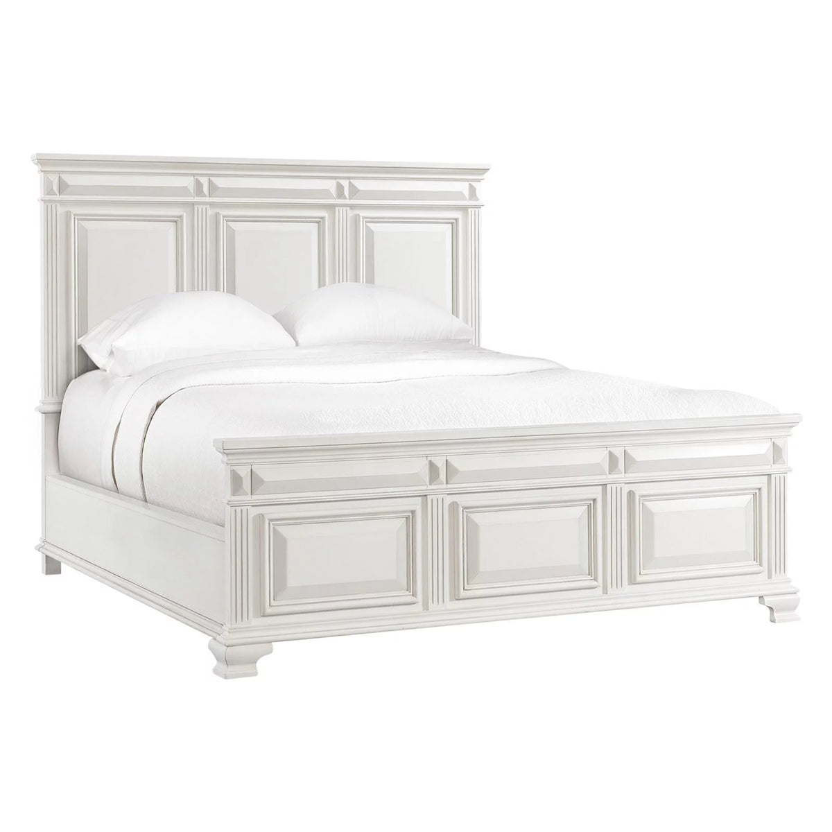 White Queen Panel Bed Y4050