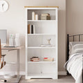 Brown Solid Wood Pine 5-Tier Bookcase K55793