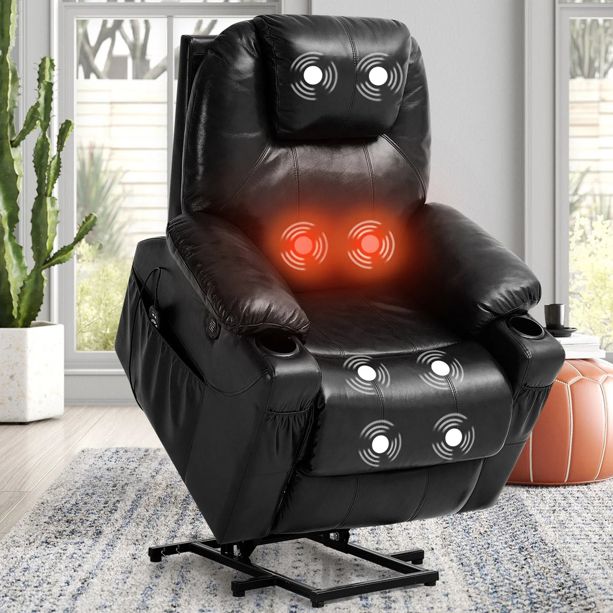 Large Power Lift Recliner Chair with Massage and Heating G363
