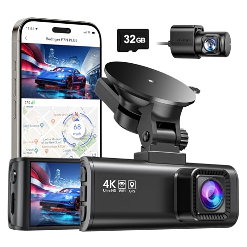 4K Dash Cam Front Rear with 32GB Card D6179