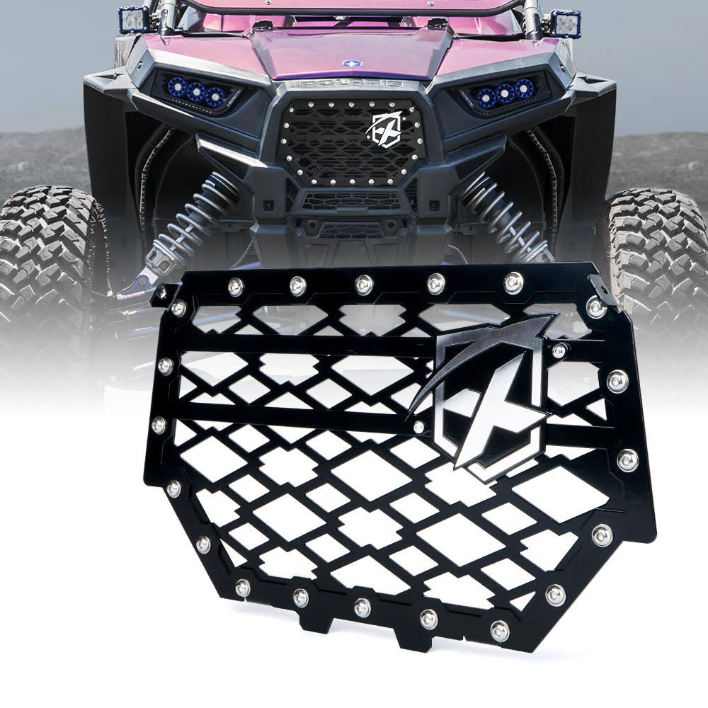 Black Steel Mesh Grille with Badge O492
