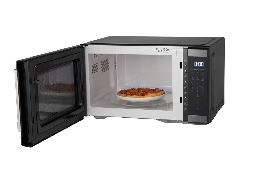 1.1 cu. ft. 1000 Watts White Stainless Steel Microwave Oven Q18040