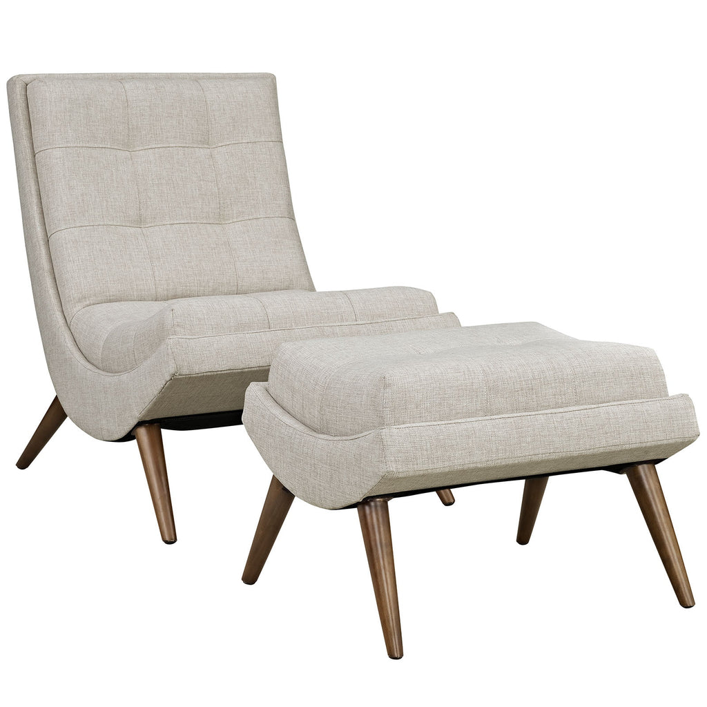 Upholstered Fabric Lounge Chair Set H913