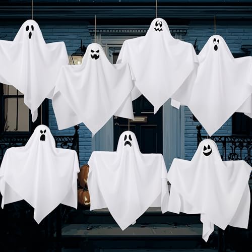 7 Pcs Halloween Hanging Ghost Decorations J1194