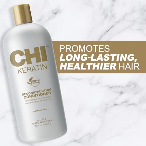 Keratin Shampoo & Conditioner Set, Sulfate & Paraben-Free, 2 Bottles, 32 Oz H97385