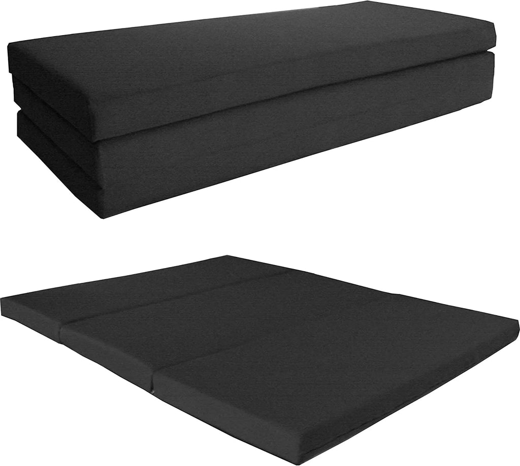 Queen Black Trifold Foam Bed 80 x 60 x 4 G54889