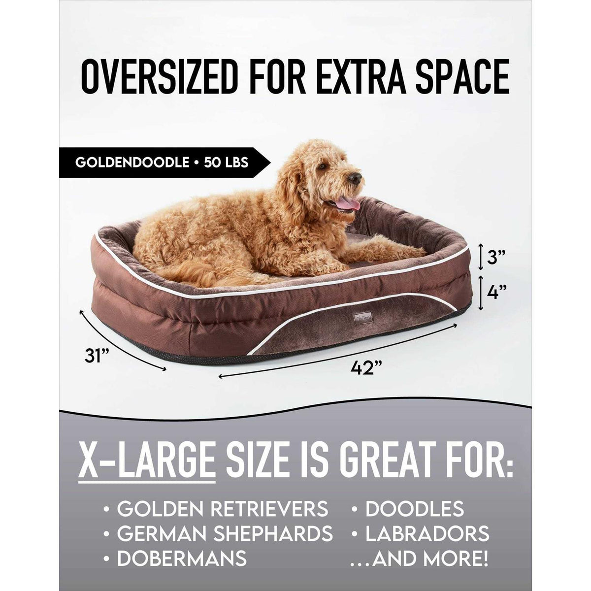 Oversized Orthopedic Dog Bed with Egg Foam T2626
