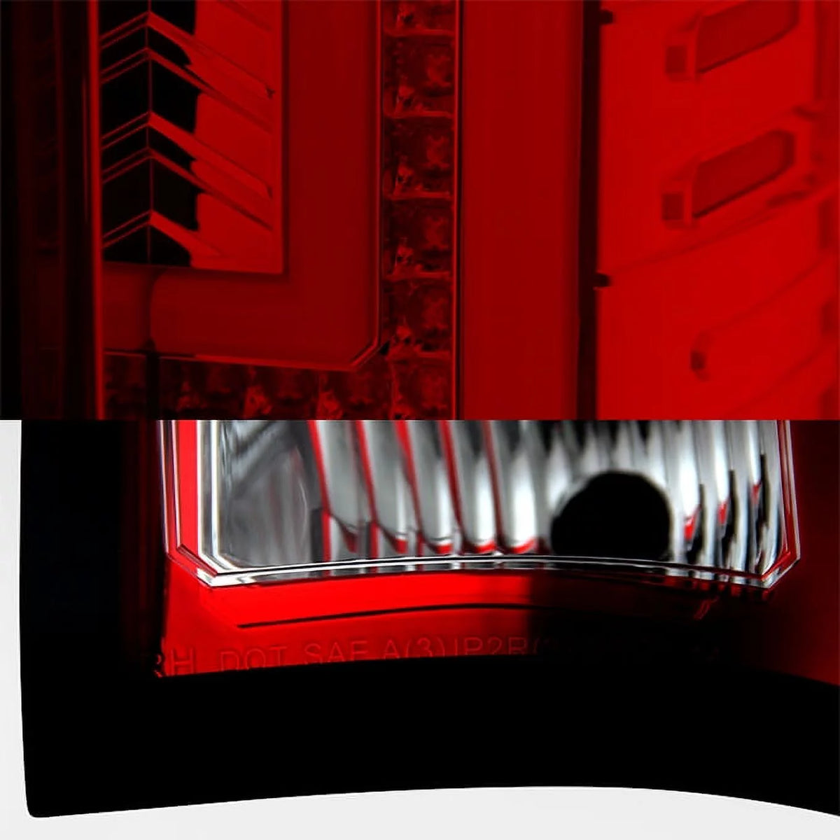 For 14-18 Sierra 1500 15-19 Sierra 2500HD 3500HD Pickup Red Clear LED Tail Lights T27069