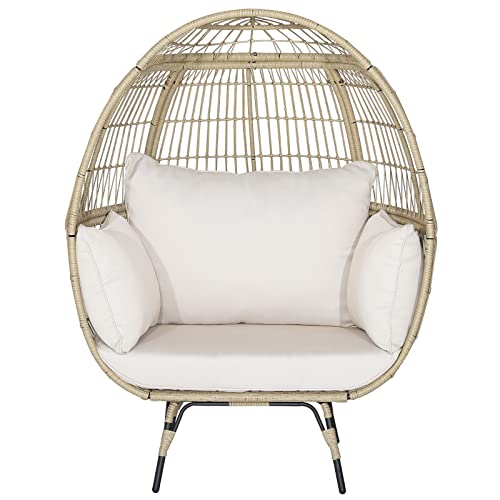 Oversized Wicker Egg Chair with 4 Cushions C2057