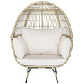 Oversized Wicker Egg Chair with 4 Cushions C2057