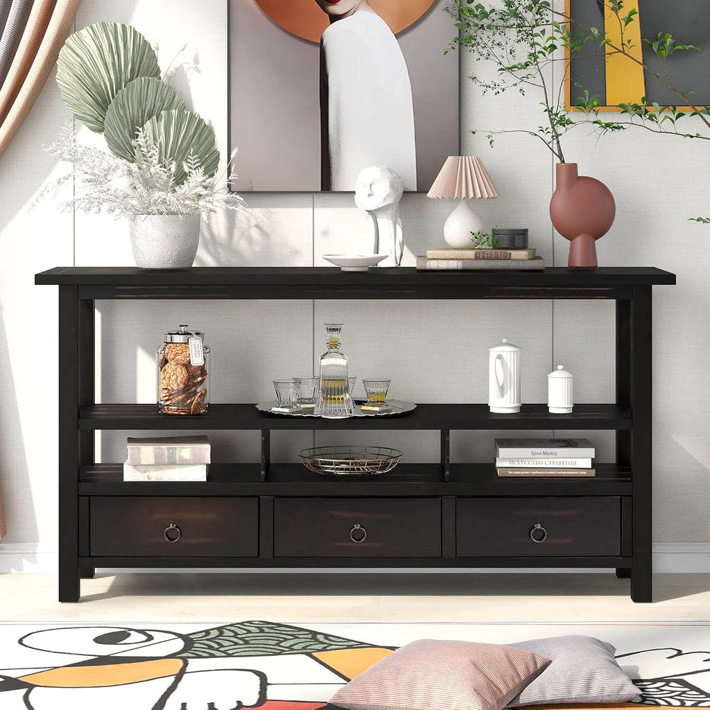 Navy Blue 6 Drawer Sideboard Console Table A79712