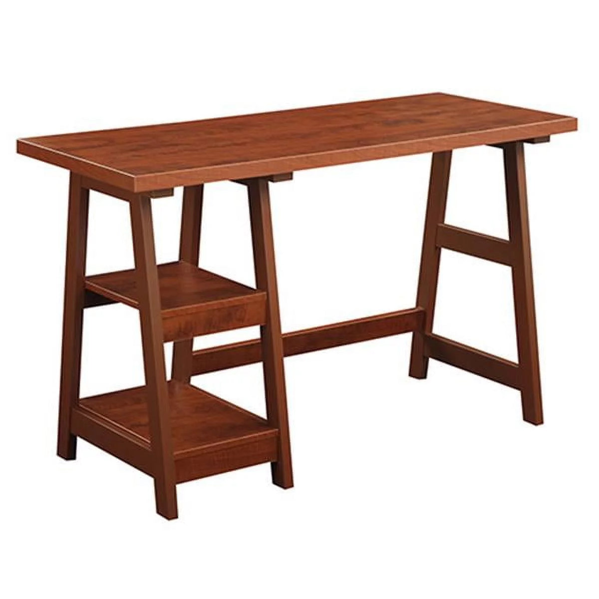 Cherry Finish Trestle Desk F85724
