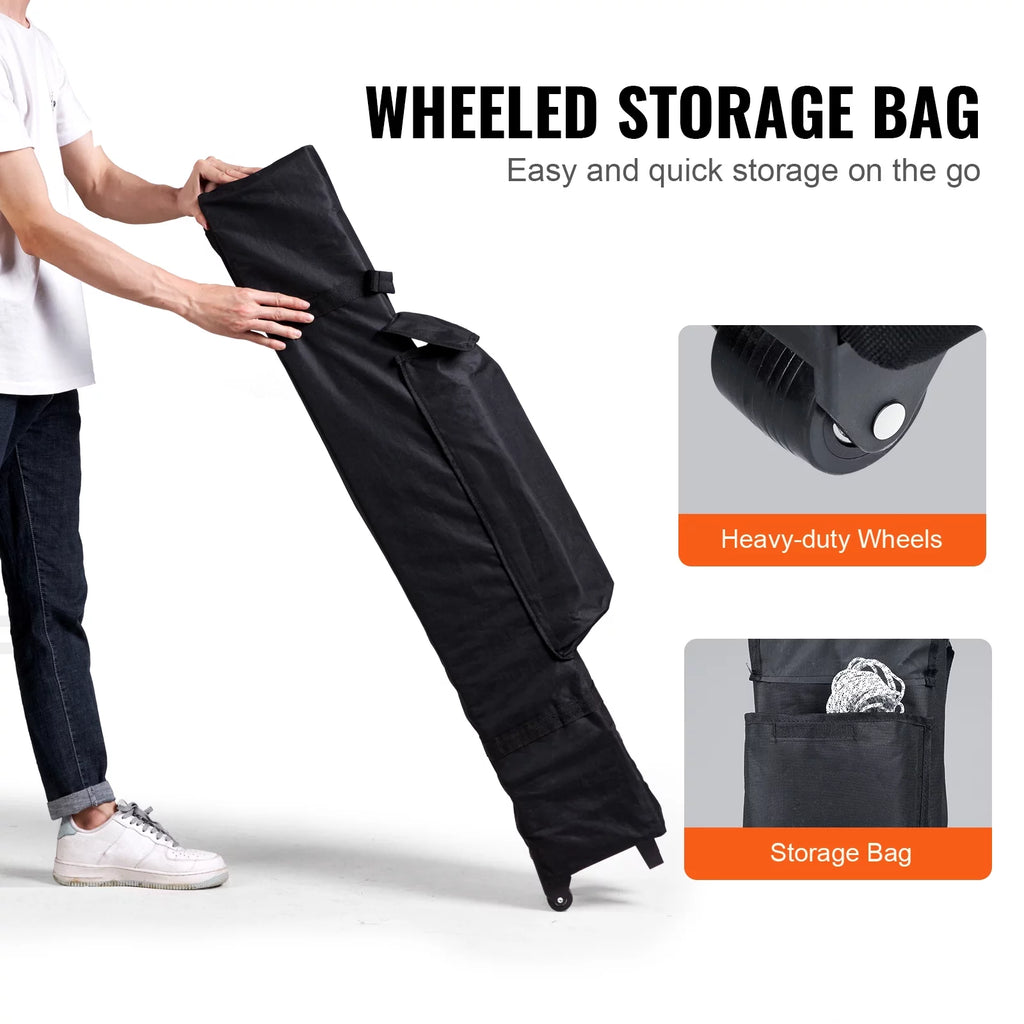 10 x 10 ft Pop Up Canopy Tent with Roller Bag and 4 Sandbags D598