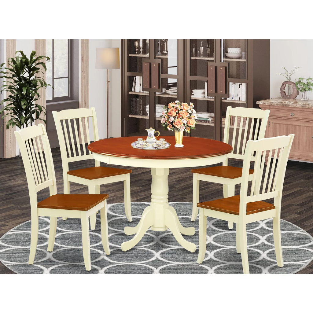 5 Piece Dining Set with Slatted Chairs Z336