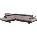 Faux Leather Left Arm Facing Sectional T46948