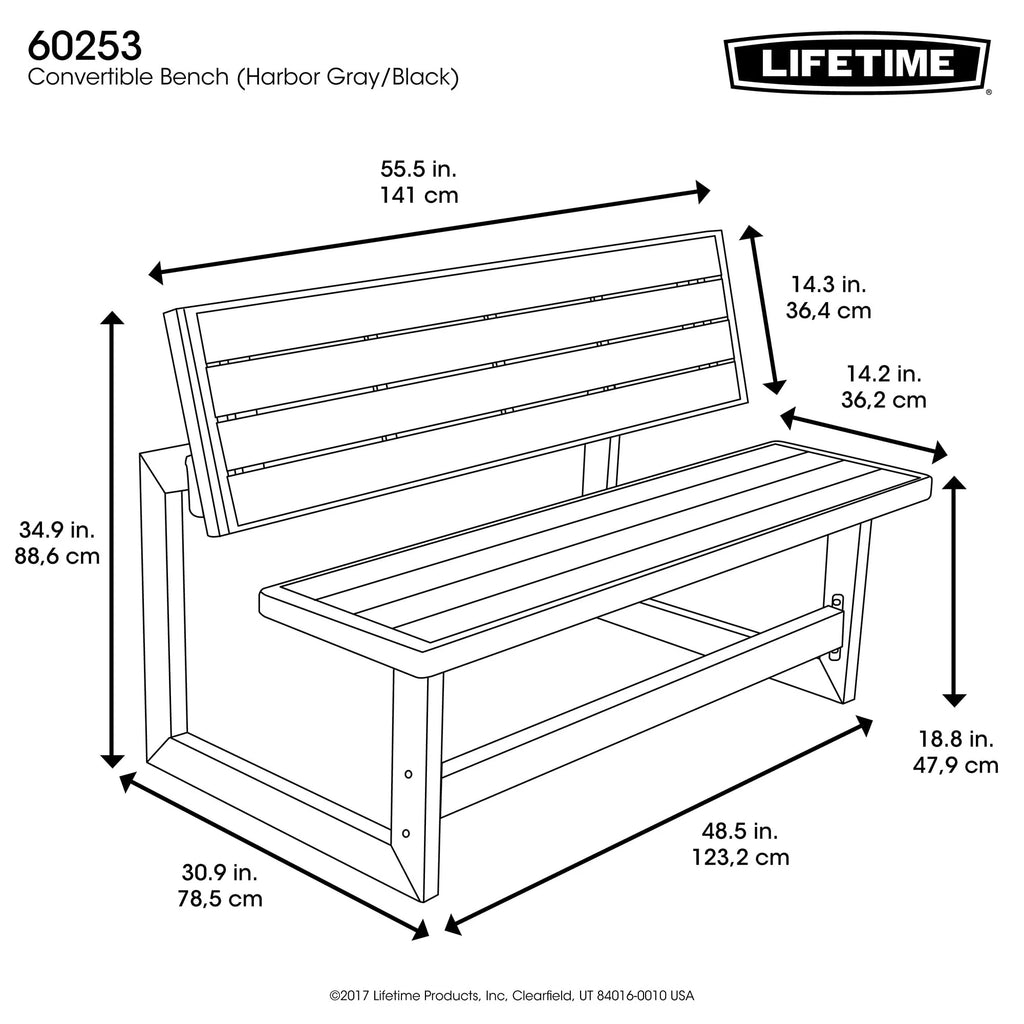 Outdoor Convertible Bench S75486