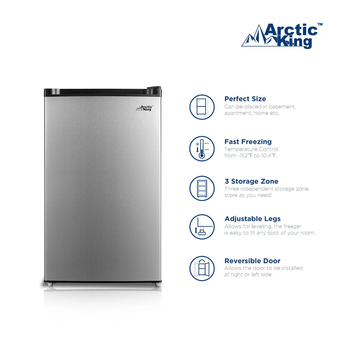 3.0 Cu ft Upright Freezer White L10708
