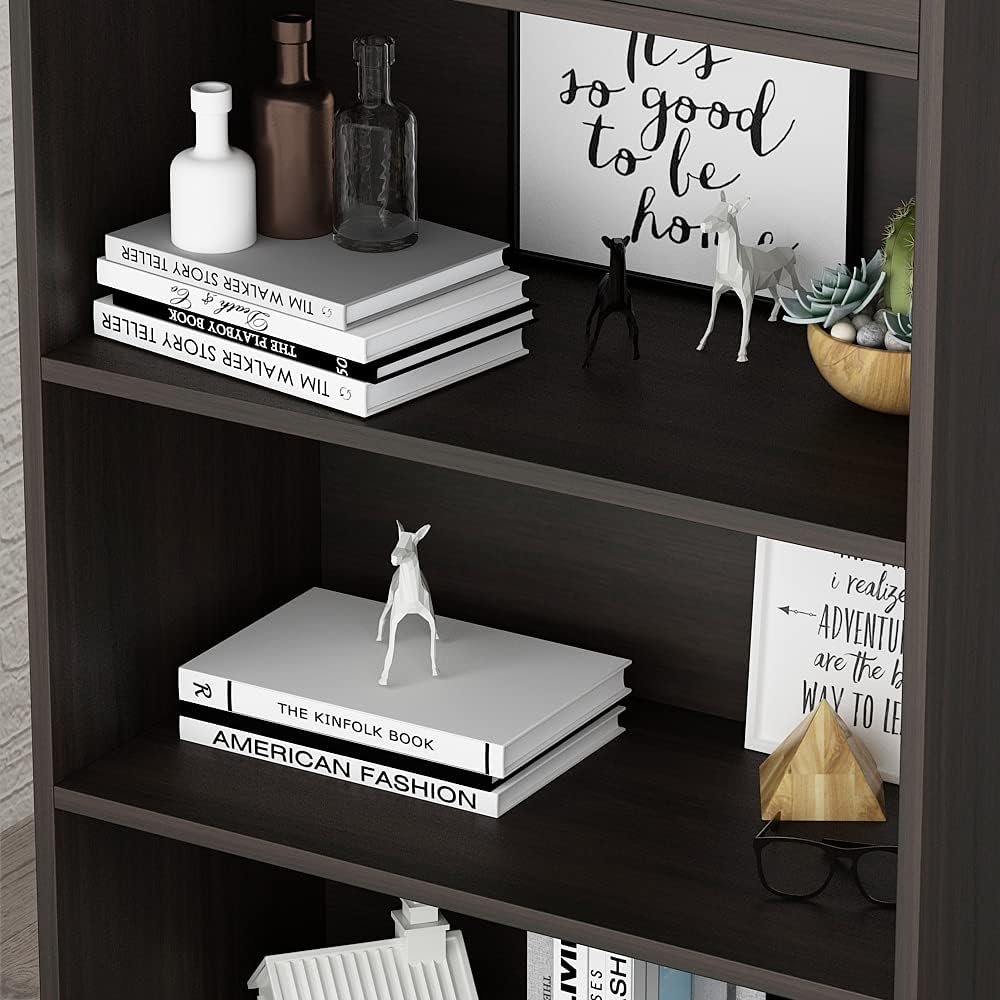 Modern 3 Tier Wooden Bookcase with 2 Doors and 1 Drawer I40560