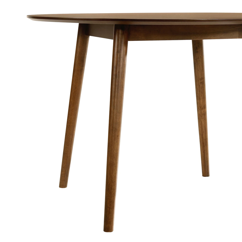 Round Modern Wood Dining Table in Walnut M151650