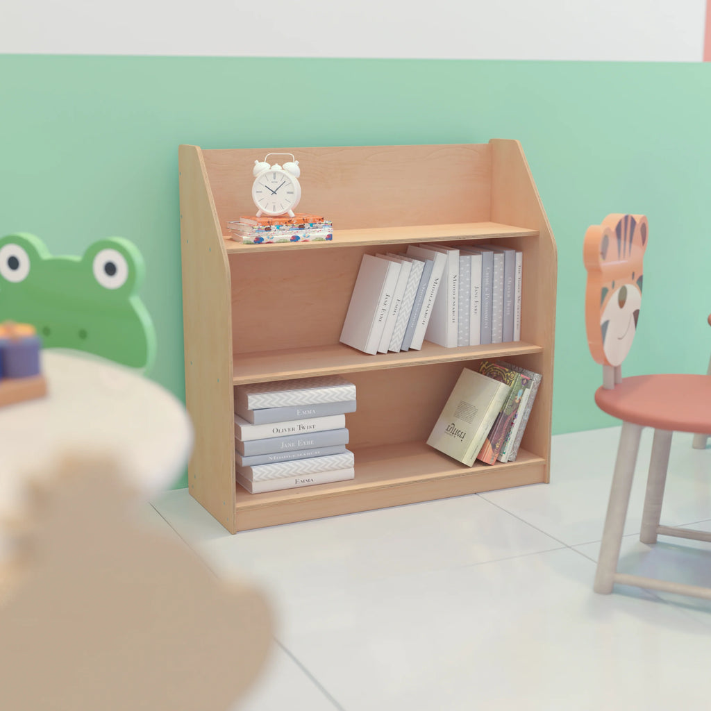 Kids 3 Shelves Wooden Classroom Storage A9572