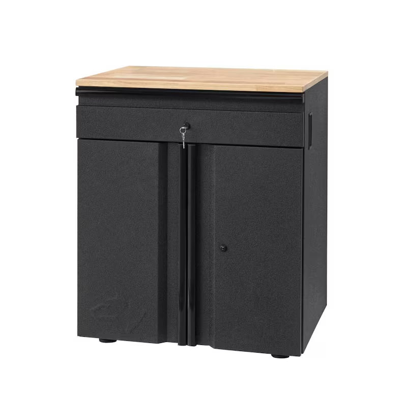 4-Piece Welded Steel Garage Storage System in Black H4513