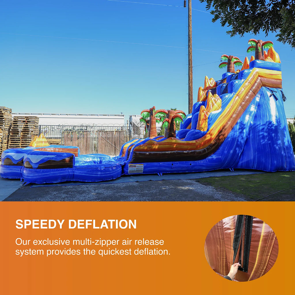 19' Inflatable Water Slide with Detachable Pool F1074