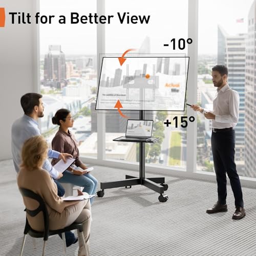 23-60 Inch Adjustable Rolling TV Stand P2625