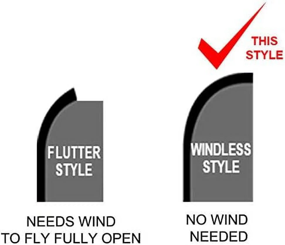 Windless Swooper Flag Feather Banner Sign 3X11.5 Ft Tall C405547