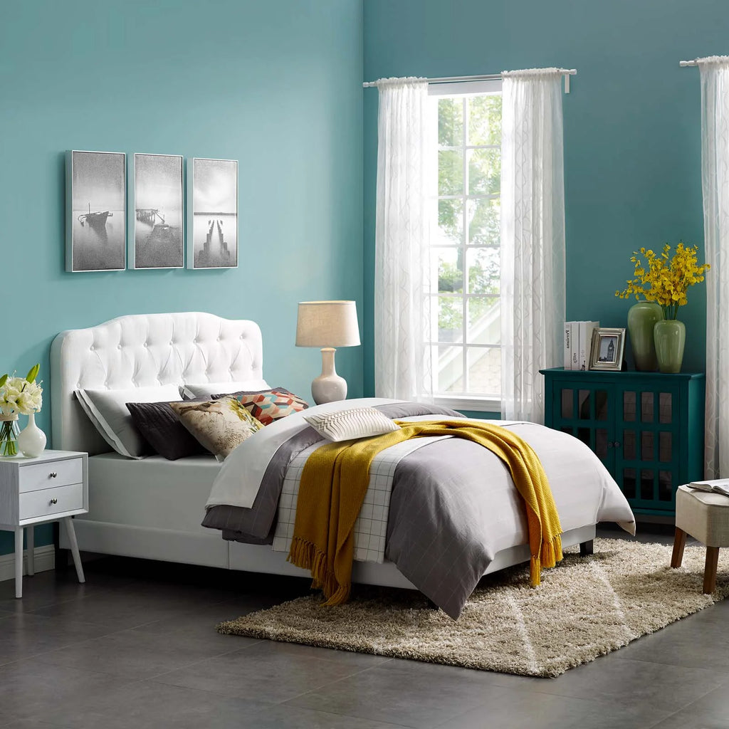 Twin Size Fabric Platform Bed Frame G529327
