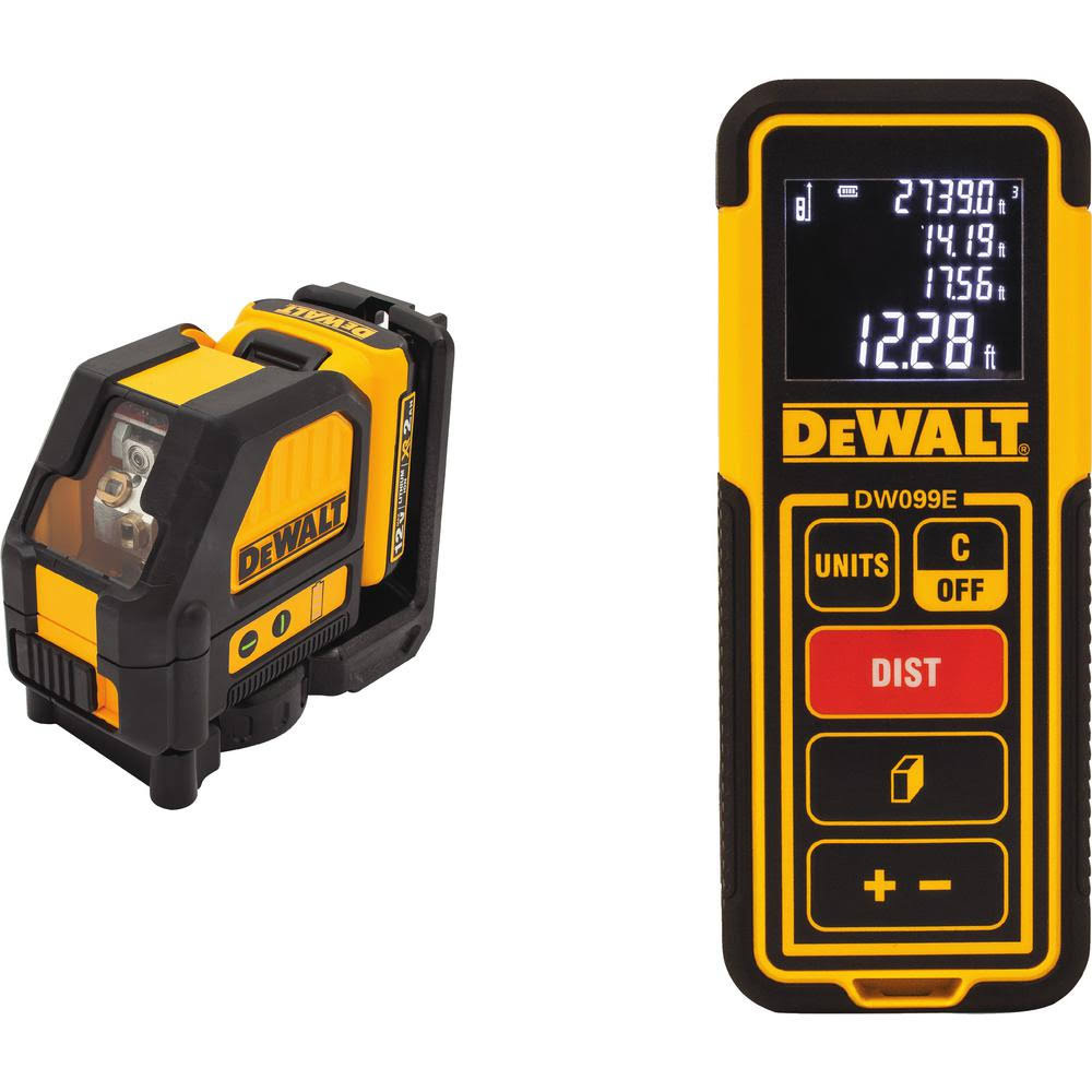 12-Volt Max Lithium-Ion Green Laser Level with Laser Distance Measurer H465