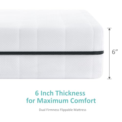 Dual-Sided Memory Foam Crib Mattress with Washable Mesh Cover S1137