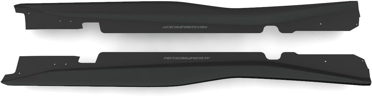 Carbon Flash Metallic Black Side Rocker Extension Panels I14165