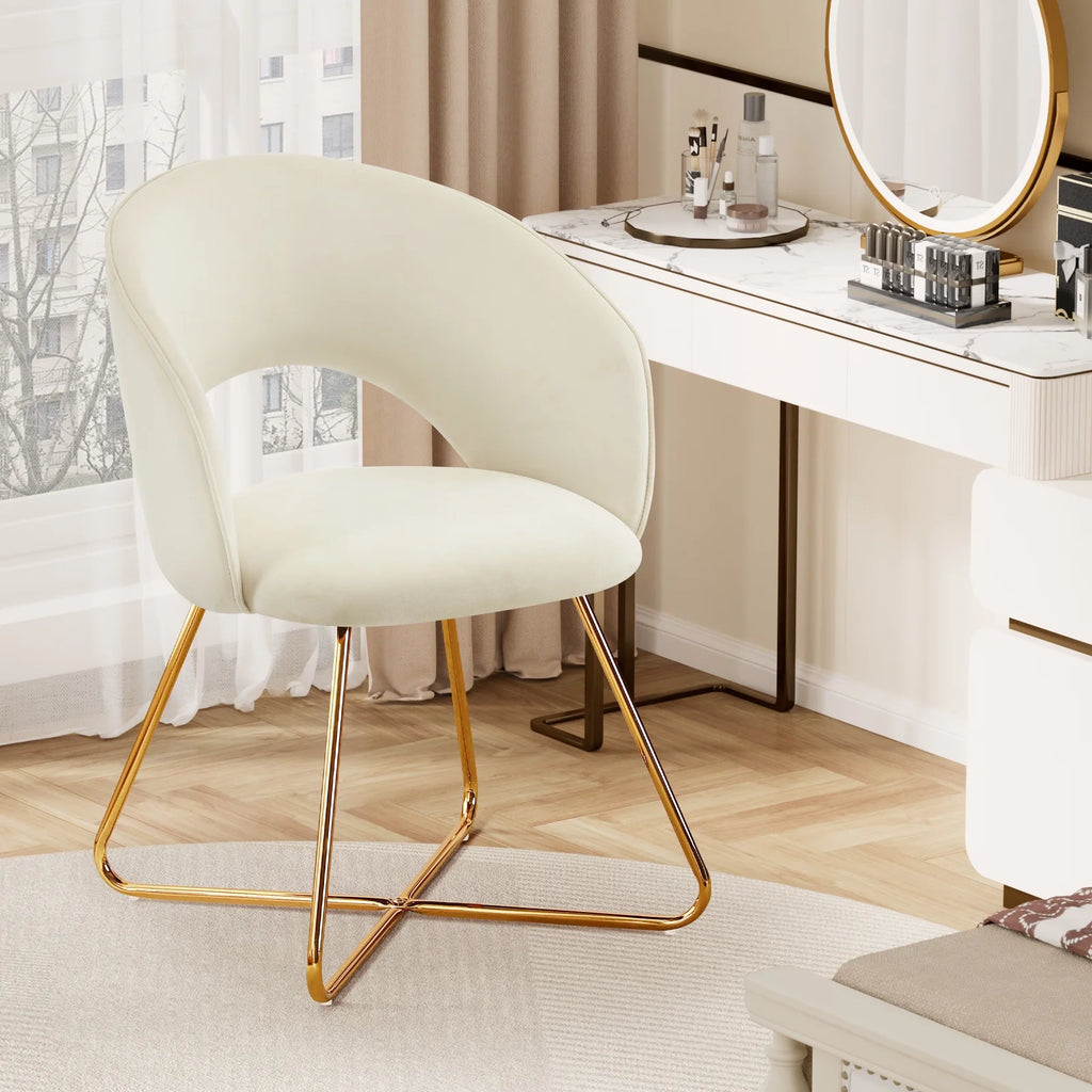 Khaki Velvet Upholstered Accent Chair I551925