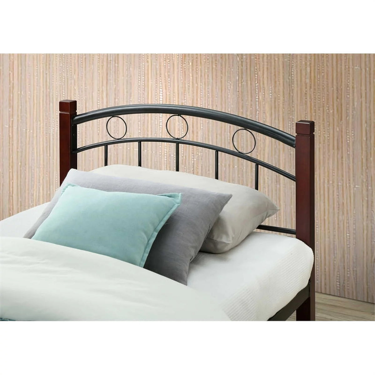 Twin Metal Bed with Headboard and Footboard Q765