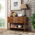 Brown Console Table with 2 Drawers and Cabinets C443953