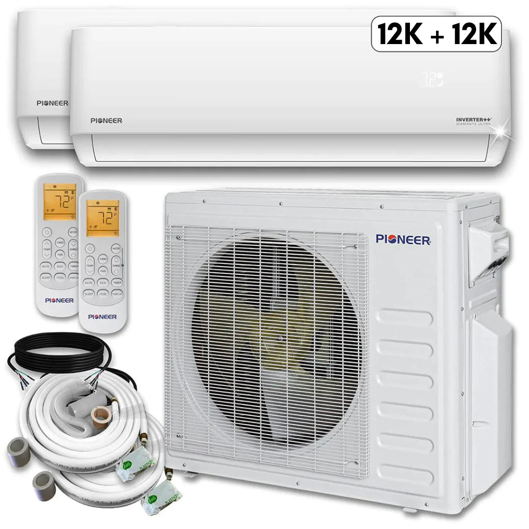 24,000 BTU 2 Zone Ductless Air Conditioner and Heat Pump X681514