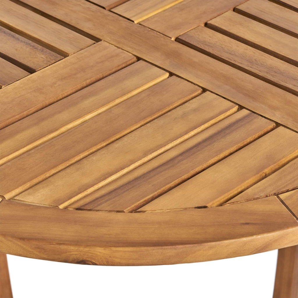 Round Accent Table Teak Finish O5753