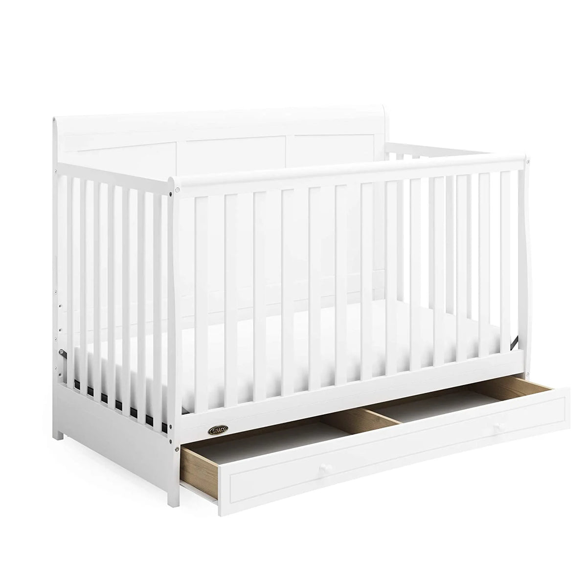 4-in-1 Convertible Crib with Drawer White N548544