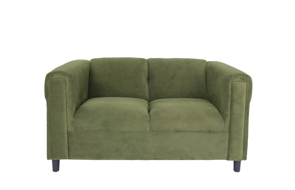 Green Black Microsuede Love Seat V542103