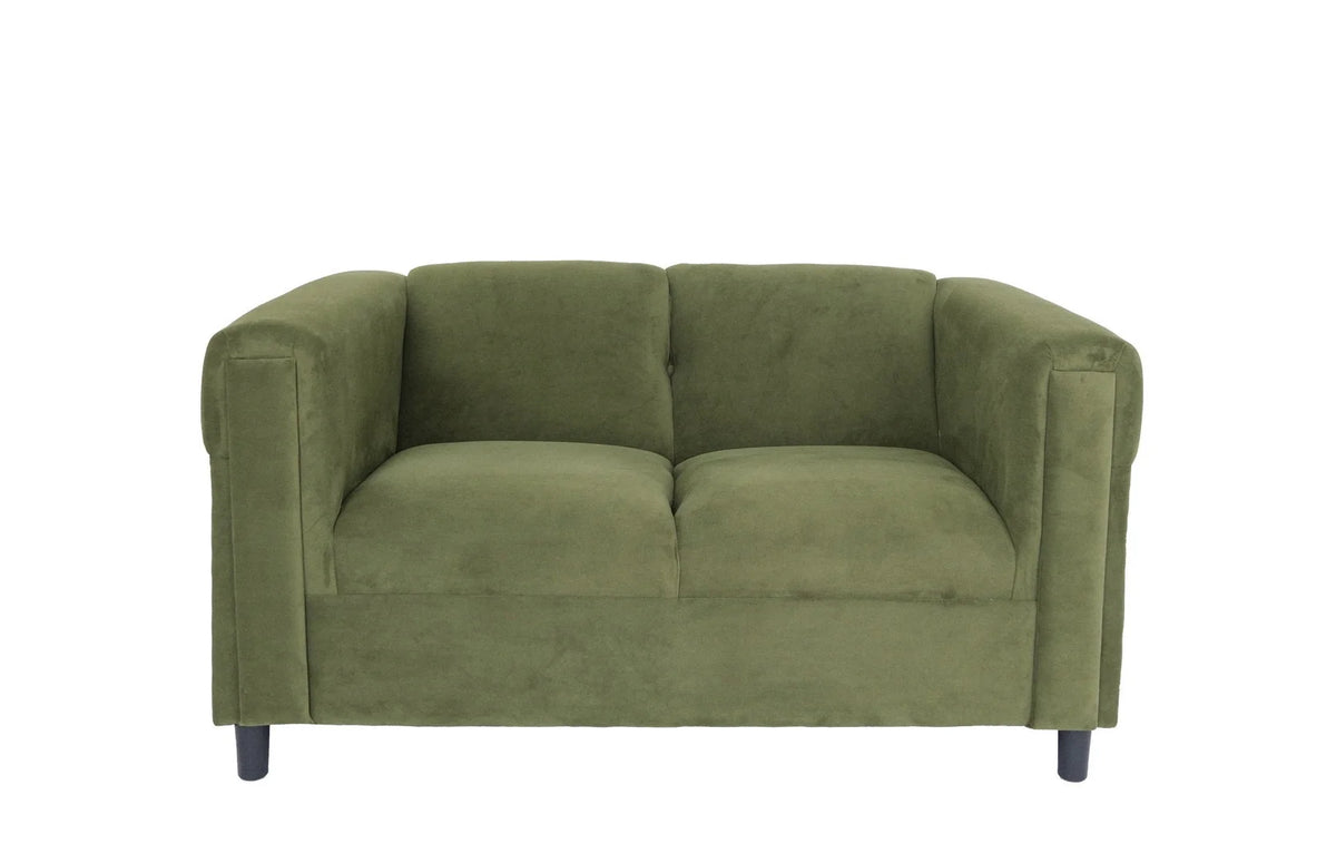 Green Black Microsuede Love Seat V542103