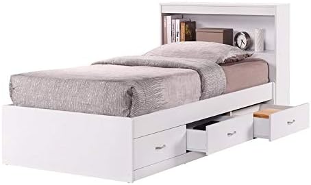 Twin Size Captain Storage Bed in White E943787