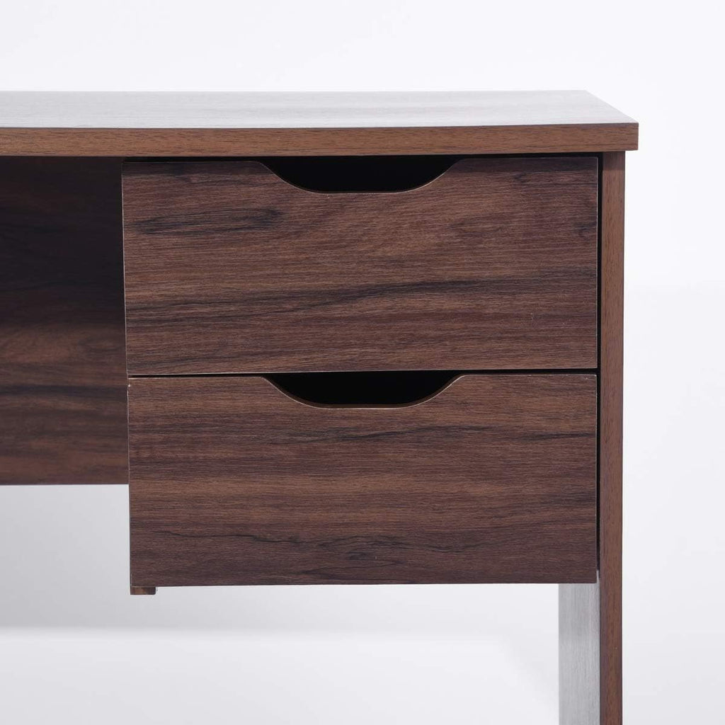 Computer Desk with Drawer 35.4 in Small Wood Desk E2587